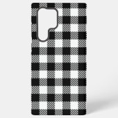 Rustic Farmhouse Black & White Checkered Samsung Galaxy Hülle (Rückseite)