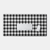 Rustic Farmhouse Black & White Checkered Schreibtischunterlage (Tastatur & Maus)
