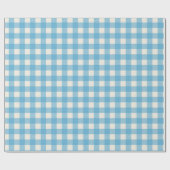 Rustic Farmhouse Blue & Cream Wrapping Paper Geschenkpapier (Flach)