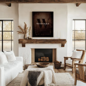 Rustic Farmhouse Family Last Name Western Decor Poster