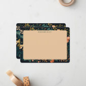 Rustic Farmhouse Floral Personalized Note Card Mitteilungskarte (Vorderseite/Rückseite Beispiel)