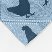 Rustic Farmhouse Hen Pattern – In Blue Fleecedecke (Ecke)