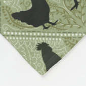 Rustic Farmhouse Hen Pattern – In Green Fleecedecke (Ecke)