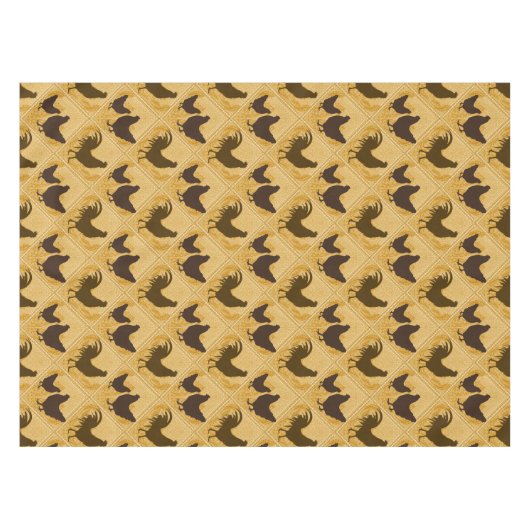 Rustic Farmhouse Hen Pattern – In Yellow  Tischdecke (Vorderseite (Horizontal))