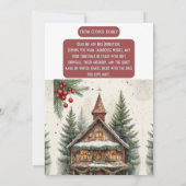 Rustic Farmhouse Magic Christmas Cottage Decor Feiertagskarte (Rückseite)