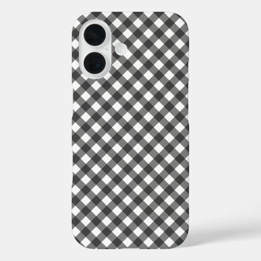 Rustic Farmhouse Monochrome Buffalo Check Geometri Case-Mate iPhone Hülle (Rückseite)