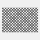 Rustic Farmhouse Monochrome Buffalo Check Geometri Geschenkpapier Set (Vorderseite 3)