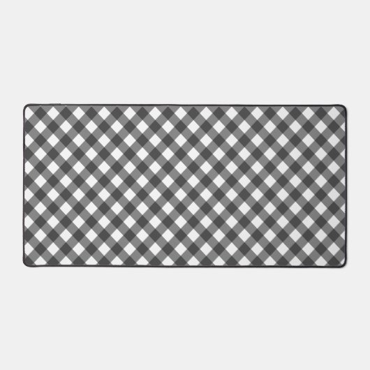 Rustic Farmhouse Monochrome Buffalo Check Geometri Schreibtischunterlage (Vorderseite)