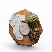 Rustic farmhouse Pregnancy Announcement keepsake  Fotoblock (Rechts)