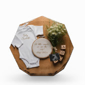 Rustic farmhouse Pregnancy Announcement keepsake  Fotoblock (Vorderseite)
