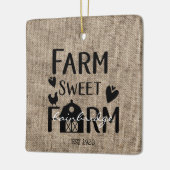 Rustic Farmhouse Style Personalized Christmas Keramikornament (Links)