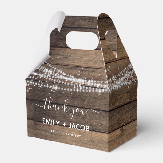 Rustic Farmhouse Wedding Vielen Dank Geschenkschachtel (Vorderseite)