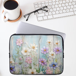 Rustic Farmhouse Wildflower Cottage Floral Laptopschutzhülle