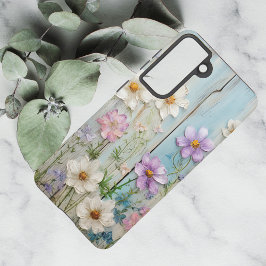 Rustic Farmhouse Wildflower Cottage Floral Samsung Galaxy Hülle