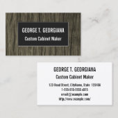 Rustic Faux Wood Look Pattern Business Card Visitenkarte (Vorne/Hinten)