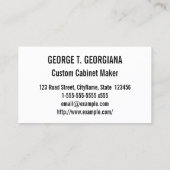 Rustic Faux Wood Look Pattern Business Card Visitenkarte (Rückseite)