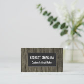 Rustic Faux Wood Look Pattern Business Card Visitenkarte (Stehend Vorderseite)