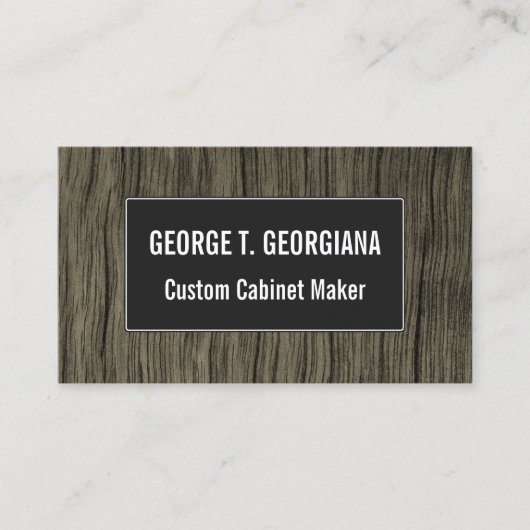 Rustic Faux Wood Look Pattern Business Card Visitenkarte (Vorderseite)