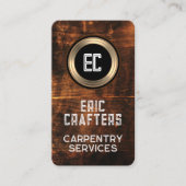 Rustic faux wood texture  visitenkarte (Vorderseite)