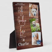Rustic Favorite Hello Custom Pet Dog Memorial Fotoplatte (Seite)