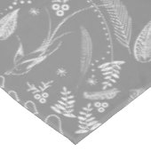 Rustic Feathers Love Birds Pattern Hütte Lodge Tischdecke (Schrägansicht)