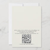 Rustic Fern Forest Greenery Modern QR Code Wedding Einladung (Rückseite)