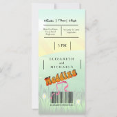 Rustic Festival Wedfest Modern Wedding Einladung (Rückseite)