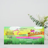 Rustic Festival Wedfest Modern Wedding Einladung (Stehend Vorderseite)