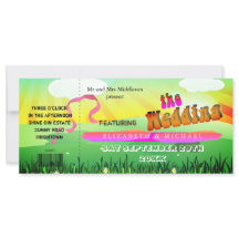 Rustic Festival Wedfest Modern Wedding Einladung