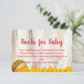 Rustic Fiesta Books for Baby Card | Neutral Taco Begleitkarte (Stehend Vorderseite)