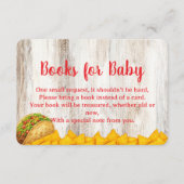 Rustic Fiesta Books for Baby Card | Neutral Taco Begleitkarte (Vorderseite)