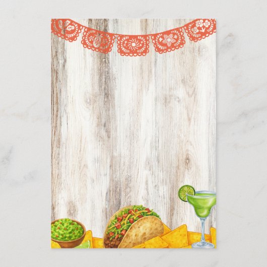 Rustic Fiesta Bridal Shower Insert Card (Rückseite)