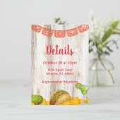 Rustic Fiesta Bridal Shower Insert Card (Stehend Vorderseite)