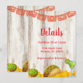 Rustic Fiesta Bridal Shower Insert Card (Vorne/Hinten)