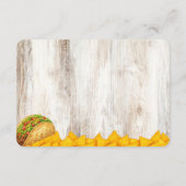 Rustic Fiesta Diaper Raffle Insert Card | Tacos (Rückseite)