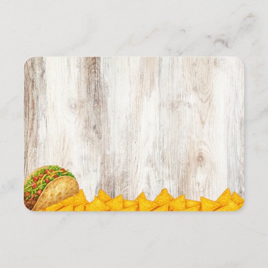 Rustic Fiesta Diaper Raffle Insert Card | Tacos (Rückseite)