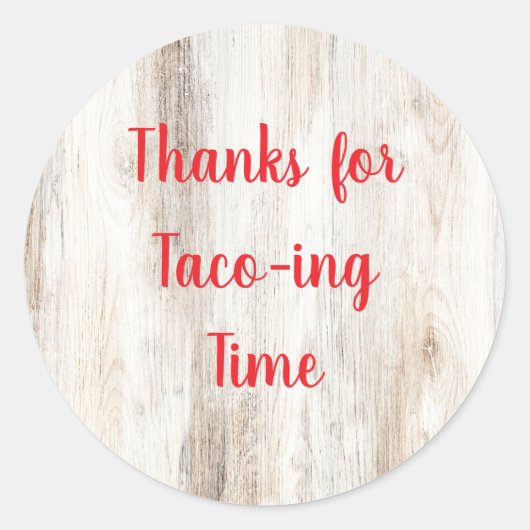 Rustic Fiesta Shower Favor Stickers | Thank You (Vorderseite)