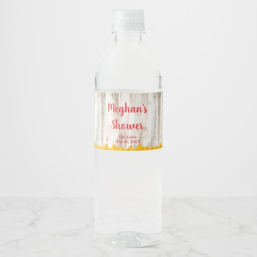 Rustic Fiesta Water Bottle Labels | Taco Shower Wasserflaschenetikett (Vorderseite)