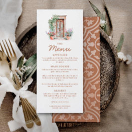 Rustic Fiesta Wedding Card Menükarte
