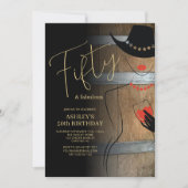 Rustic Fifty Fantastische 50. Geburtstagseinladung Einladung (Vorderseite)