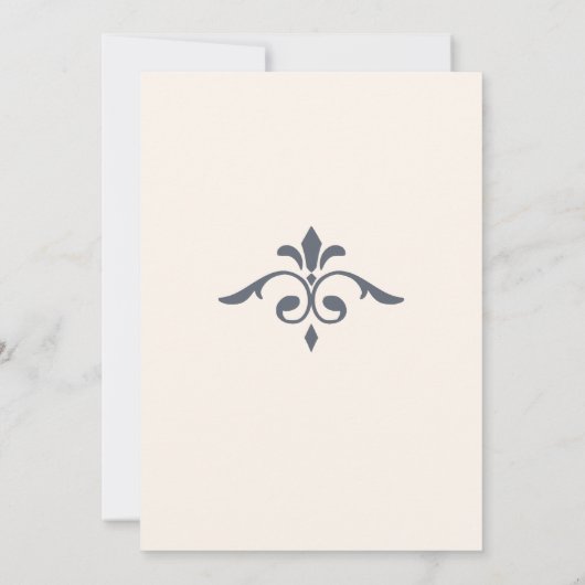 Rustic Filigree Wedding Einladung (Rückseite)