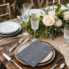 Rustic Filigree Wedding Menü Budget