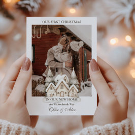 Rustic First Christmas New Zuhause Collage Feiertagskarte