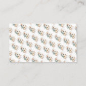 Rustic Floral Baby Shower Diaper Raffle   Begleitkarte (Rückseite)