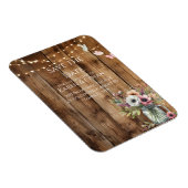 Rustic Floral Blossoms Save the Date Invitation  Magnet (Rechte Seite)