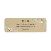 Rustic Floral Boho Wedding Address Label (Vorne)