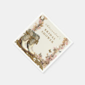 Rustic Floral Boots Bridal Shower Serviette (Ecke)