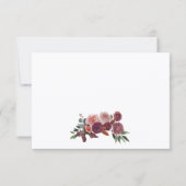 Rustic Floral Bouquet RSVP Card Karte (Rückseite)