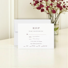 Rustic Floral Bouquet RSVP Card Karte