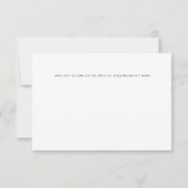 Rustic Floral Bow Wings RSVP Card Karte (Rückseite)